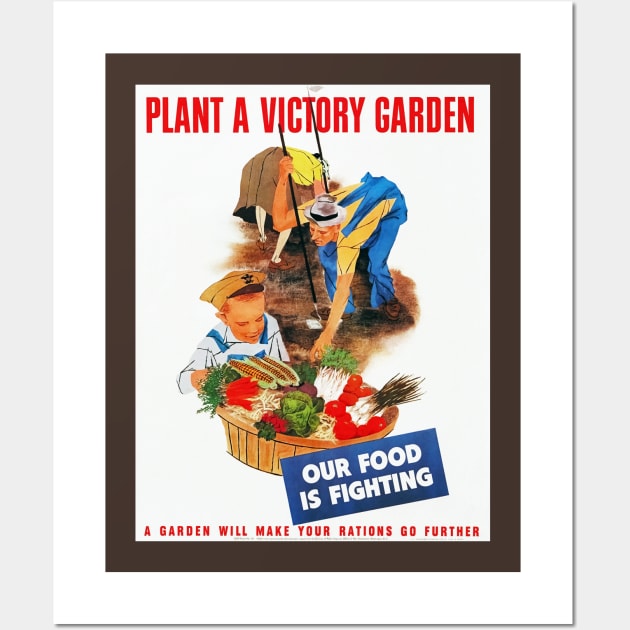 Plant A Victory Garden World War II Restored Print Wall Art by vintageposterco